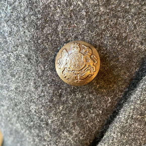 Banana Republic women’s charcoal grey military style pea coat light jacket. - Picture 7 of 12